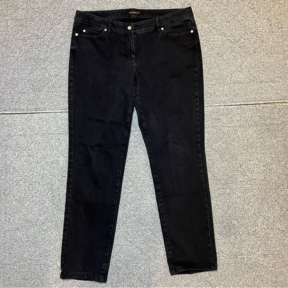 j mclaughlin Denim - J Mclaughlin Black Denim Jeans Womens Size 12 Straight Leg Stretch